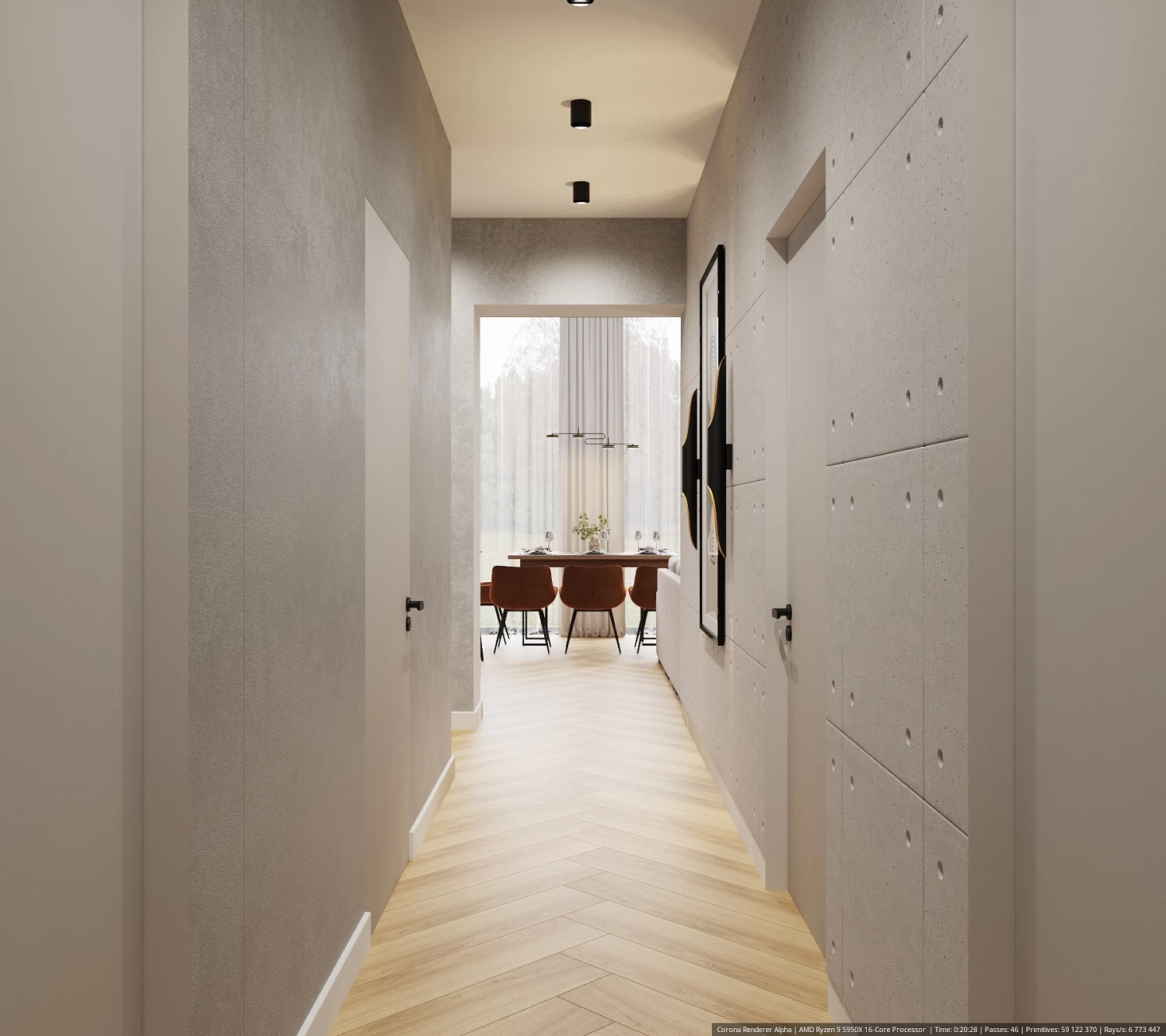 Дизайн интерьера дома по проекту ML-100 Фахверк
